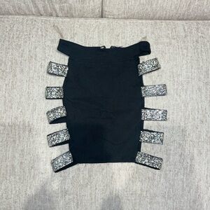 Black Bodycon Mini Skirt